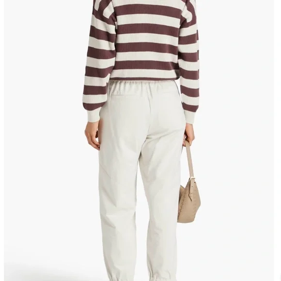 Brunello Cucinelli cropped French cotton track pants